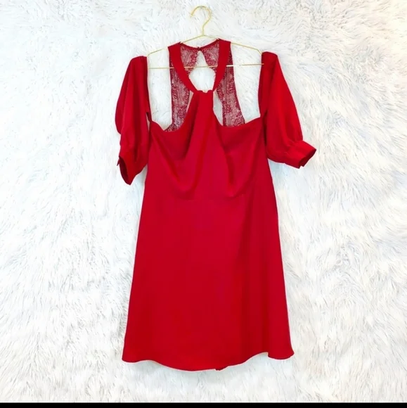 CeCe colder shoulder halter neck dress - Picture 2 of 5